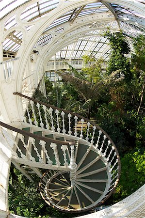 Spiral staircase in the Temperate House, Royal Botanic Gardens, Kew, UNESCO World Heritage Site, London, England, United Kingdom, Europe Stock Photo - Rights-Managed, Code: 841-06344519