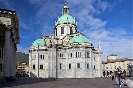 Vue sur la cathédrale au centre de la ville de Côme, lac de Côme, Lombardie, lacs italiens, Italie, Europe Photographie de stock - Rights-Managed, Code: 841-06344539