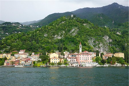 Vue de Varenna, lac de Côme, Lombardie, lacs italiens, Italie, Europe Photographie de stock - Rights-Managed, Code: 841-06344552
