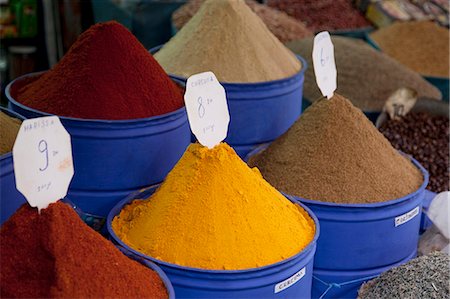 stereotypical - Colourful spices, Marrakesh, Morocco, North Africa, Africa Stock Photo - Rights-Managed, Code: 841-06344765