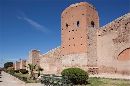 simsearch:841-06345249,k - Walls of the Old and Medina, Marrakesh, Morocco, North Africa, Africa Foto de stock - Con derechos protegidos, Código: 841-06344774