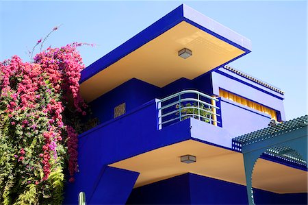 flat roof - Majorelle Gardens, Marrakesh, Morocco, North Africa, Africa Stock Photo - Rights-Managed, Code: 841-06344794