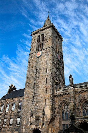 fife - St Salvators College Chapel Tower, St Andrews, Fife, Scotland Foto de stock - Con derechos protegidos, Código: 841-06344943
