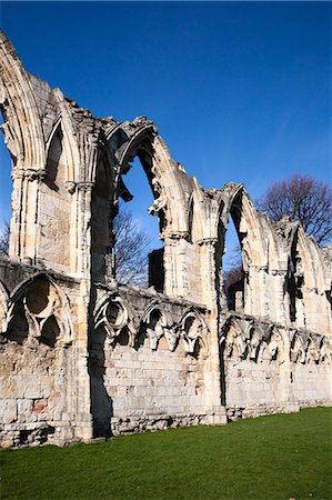 ruin - St Marys Abbey, Museum Gardens, York, Yorkshire, England Stock Photo - Rights-Managed, Code: 841-06344963