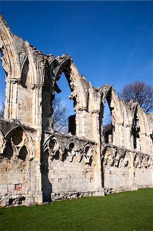 St Marys Abbey, Museum Gardens, York, Yorkshire, England Foto de stock - Con derechos protegidos, Código: 841-06344963