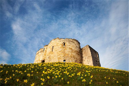 fortified castle - Cliffords Tower, York, Yorkshire, England Stock Photo - Rights-Managed, Code: 841-06344973