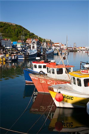 simsearch:841-06345082,k - Fishing Boats in the Harbour, Scarborough, North Yorkshire, Yorkshire, England, United Kingdom, Europe Stock Photo - Rights-Managed, Code: 841-06345085