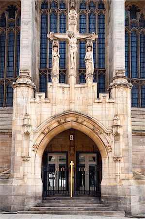 simsearch:841-06345082,k - Leeds Cathedral doorway, Leeds, West Yorkshire, Yorkshire, England, United Kingdom, Europe Stock Photo - Rights-Managed, Code: 841-06345112