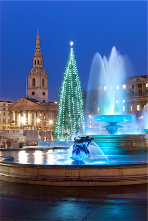 Trafalgar Square at Christmas, London, England, United Kingdom, Europe Stock Photo - Rights-Managed, Code: 841-06345158