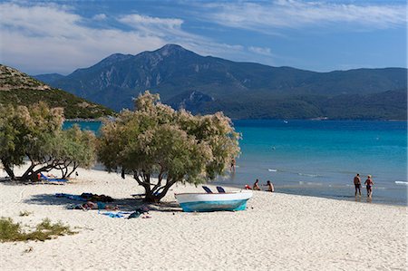 Beach view, Psili Ammos, Samos, Aegean Islands, Greece Foto de stock - Con derechos protegidos, Código: 841-06345219