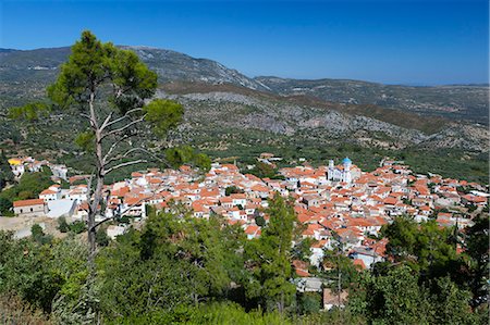 simsearch:841-07653486,k - View over mountain village, Pagondas, Samos, Aegean Islands, Greece Stock Photo - Rights-Managed, Code: 841-06345210