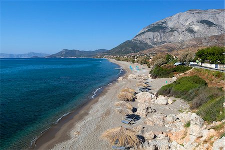 samos - Beach and Mount Kerketeas, Kambos, Samos, Aegean Islands, Greece Stock Photo - Rights-Managed, Code: 841-06345228