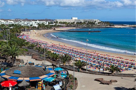 Playa de las Cucharas, Costa Teguise, Lanzarote, Canary Islands, Spain, Atlantic, Europe Foto de stock - Con derechos protegidos, Código: 841-06345244