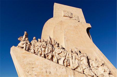european sculptures - Monument to the Discoveries, Belem, Lisbon, Portugal, Europe Stock Photo - Rights-Managed, Code: 841-06345263