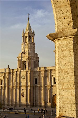 peruvian people - Partial arch overlooking Arequipa Cathedral, Arequipa, peru, peruvian, south america, south american, latin america, latin american South America Stock Photo - Rights-Managed, Code: 841-06345444