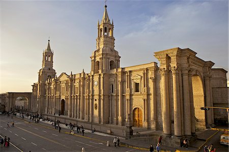 Arequipa Cathedral, Plaza de Armas, Arequipa, peru, peruvian, south america, south american, latin america, latin american South America Stock Photo - Rights-Managed, Code: 841-06345445