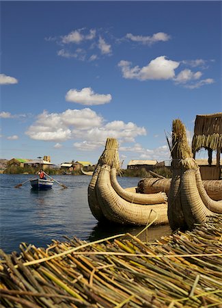 Fille de aymara dans un bateau à rames, île Uros, lac Titicaca, Pérou, Pérou, Amérique du Sud, d'Amérique latine, latin america, Amérique du Sud Amérique latine Photographie de stock - Rights-Managed, Code: 841-06345448