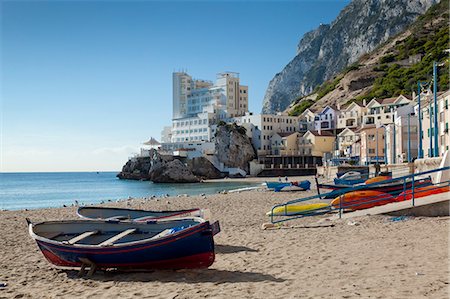 The Caleta Hotel, Catalan Bay, Gibraltar, Europe Fotografie stock - Rights-Managed, Codice: 841-06340878