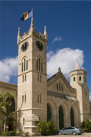 reloj de la torre - Parliament building, Bridgetown, Barbados, West Indies, Caribbean, Central America Foto de stock - Con derechos protegidos, Código: 841-06341411