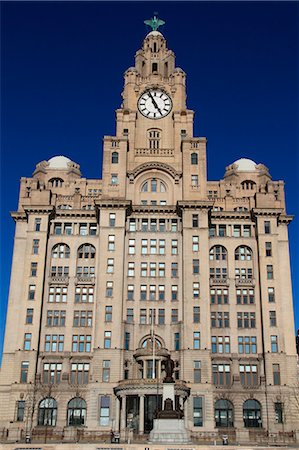 reloj de la torre - Liver building, Pierhead, UNESCO World Heritage Site, Liverpool, Merseyside, England, United Kingdom, Europe Foto de stock - Con derechos protegidos, Código: 841-06341445