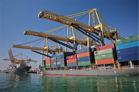 port cranes - Container Port, Port of Barcelona, Barcelona, Catalonia, Spain, Europe Stock Photo - Rights-Managed, Code: 841-06341490