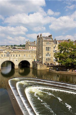 Pulteney Bridge and River Avon, Bath, UNESCO World Heritage Site, Avon, England, United Kingdom, Europe Stock Photo - Rights-Managed, Code: 841-06341559