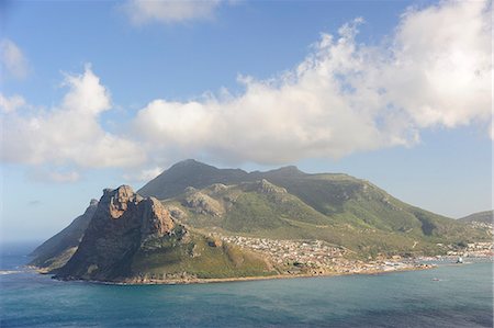 Hout Bay, from Chapman's Peak, UNESCO World Heritage Site, Cape Province, South Africa, Africa Foto de stock - Con derechos protegidos, Código: 841-06341701