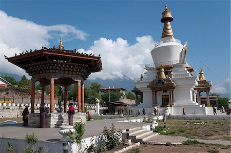 stupa - Monument commémoratif de Chorten, Thimphu, Bhoutan, Asie Photographie de stock - Rights-Managed, Code: 841-06341745