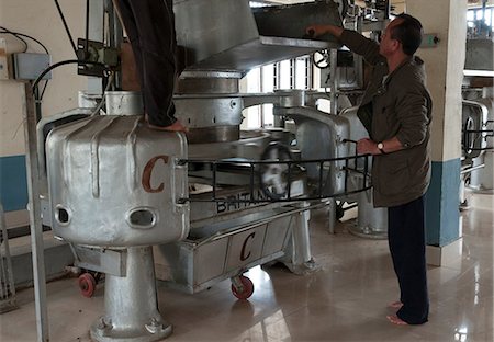 Interior of tea factory, Nepal tea is essentially identical to Darjeeling tea, Fikkal, Nepal, Asia Stock Photo - Rights-Managed, Code: 841-06341764