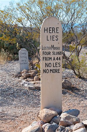 rock tomb - Boot Hill Cemetery, Tombstone, Arizona, United States of America, North America Stock Photo - Rights-Managed, Code: 841-06341894