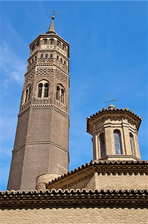 simsearch:841-05847068,k - St. Pablo Church and its Mudejar Steeple, San Pablo quarter, Saragossa (Zaragoza), Aragon, Spain, Europe Stock Photo - Rights-Managed, Code: 841-06341941