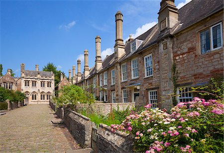 somerset - Vicar's Close, dating from the 14th century, the oldest surviving purely residential street in Europe, Wells Somerset, England, United Kingdom, Europe Foto de stock - Con derechos protegidos, Código: 841-06342069