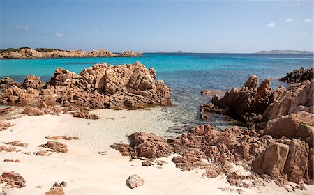 Spiaggia Rosa (Pink Beach) on the island of Budelli, Maddalena Islands, La Maddalena National Park, Sardinia, Italy, Mediterranean, Europe Foto de stock - Con derechos protegidos, Código: 841-06342139