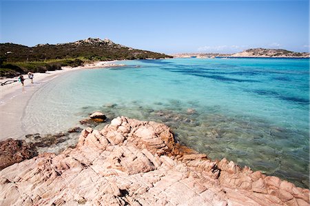 rocky coast person - The Madonna Mantle between the islands of Santa Maria and Budelli, Maddalena Islands, La Maddalena National Park, Sardinia, Italy, Mediterranean, Europe Stock Photo - Rights-Managed, Code: 841-06342141