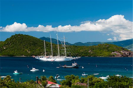 Star Clipper sailing cruse ship, Le Bourg, Iles des Saintes, Terre de Haut, Guadeloupe, West Indies, French Caribbean, France, Central America Stock Photo - Rights-Managed, Code: 841-06342341