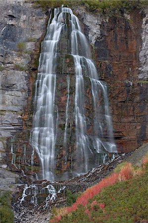 Bridal Veil Falls in the fall, Uinta National Forest, Utah, United States of America, North America Stock Photo - Rights-Managed, Code: 841-06342419