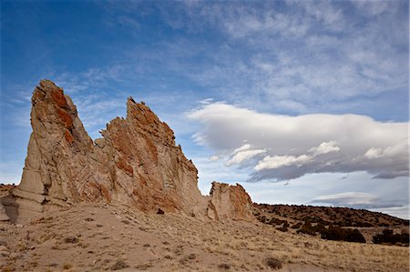 erosionado - Rock fin, Carson National Forest, New Mexico, United States of America, North America Foto de stock - Con derechos protegidos, Código: 841-06342455