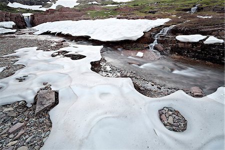 simsearch:841-06342512,k - Alpine stream with snow, Glacier National Park, Montana, United States of America, North America Stock Photo - Rights-Managed, Code: 841-06342577