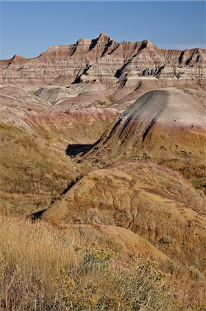 physical geography - Badlands, Badlands National Park, South Dakota, United States of America, North America Stock Photo - Rights-Managed, Code: 841-06342646