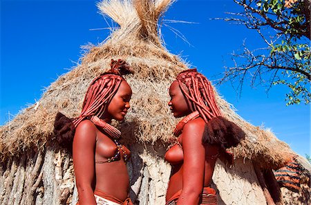 Himba girls, Kaokoveld, Namibia, Africa Foto de stock - Con derechos protegidos, Código: 841-06342687