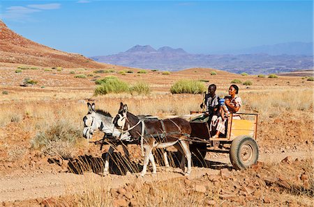 donkey carts africa - Damara family, Damaraland, Kunene Region, Namibia, Africa Stock Photo - Rights-Managed, Code: 841-06342710