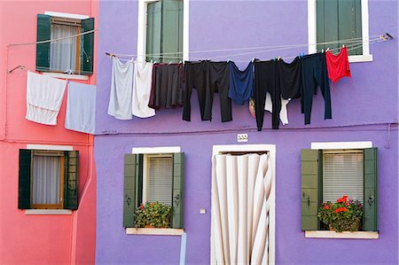 purple clothing - Burano Island, Venice, Veneto, Italy, Europe Stock Photo - Rights-Managed, Code: 841-06342887