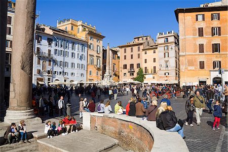 rome italy - Pantheon and Piazza della Rotonda, Rome, Lazio, Italy, Europe Stock Photo - Rights-Managed, Code: 841-06342890