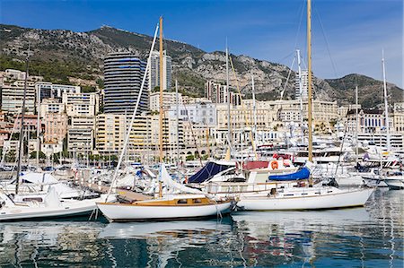 Port de Monaco, Monte Carlo City, Monaco, Mediterranean, Europe Foto de stock - Con derechos protegidos, Código: 841-06342910