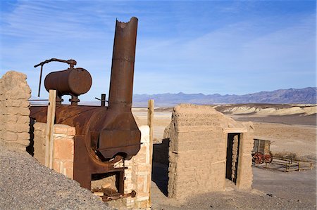 desert cloudy - Harmony Borax Works, Death Valley National Park, California, United States of America, North America Stock Photo - Rights-Managed, Code: 841-06342947