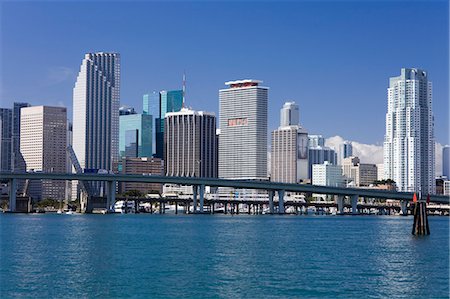 Skyline de Miami, Floride, États-Unis d'Amérique, l'Amérique du Nord Photographie de stock - Rights-Managed, Code: 841-06342987