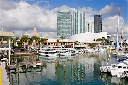 florida not tourism - Bayside Marketplace and Marina, Miami, Florida, United States of America, North America Stock Photo - Rights-Managed, Code: 841-06342982