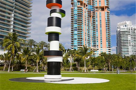 sculpture in america - South Point Park, Miami Beach, Florida, United States of America, North America Stock Photo - Rights-Managed, Code: 841-06342996