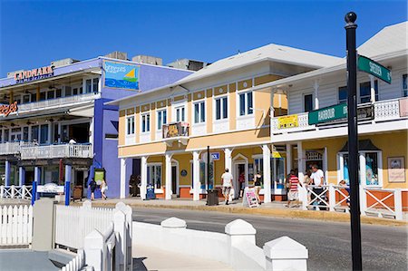 Stores on Harbour Drive, George Town, Grand Cayman, Cayman Islands, Greater Antilles, West Indies, Caribbean, Central America Foto de stock - Con derechos protegidos, Código: 841-06343014