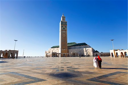 Mosquée de Hassan II, la troisième plus grande mosquée dans le monde, Casablanca, Maroc, l'Afrique du Nord, Afrique Photographie de stock - Rights-Managed, Code: 841-06343103